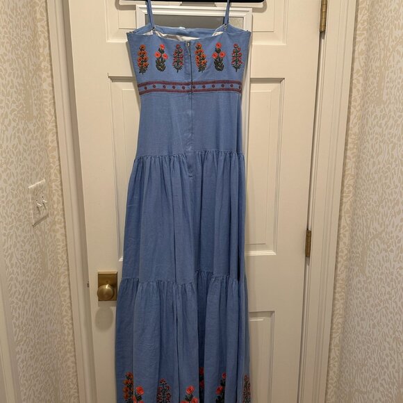 Agua by Agua Bendita Lima Dahlia Linen Maxi Dress - Picture 4 of 5